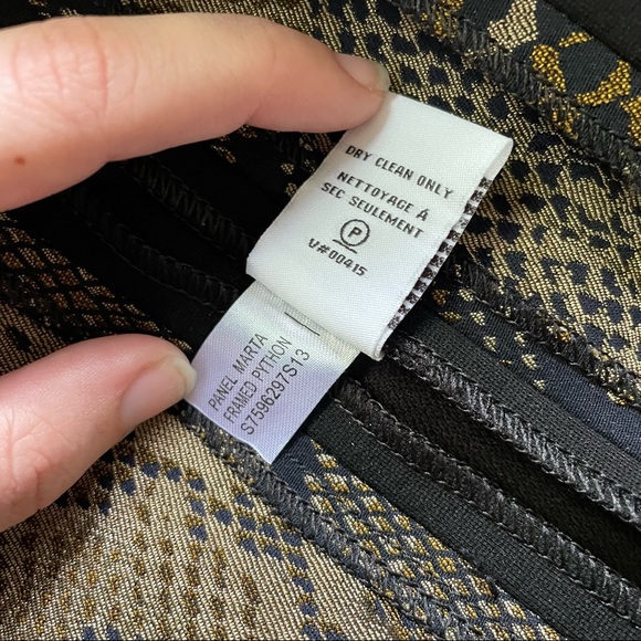 DVF Panel Marta Framed Python Skirt Size 10 - Picture 8 of 9